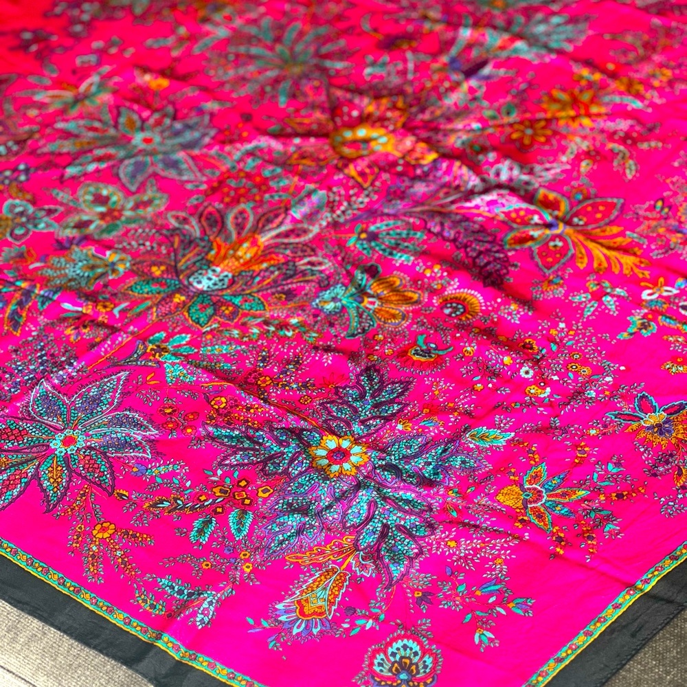Bill Blass 34” square silk scarf